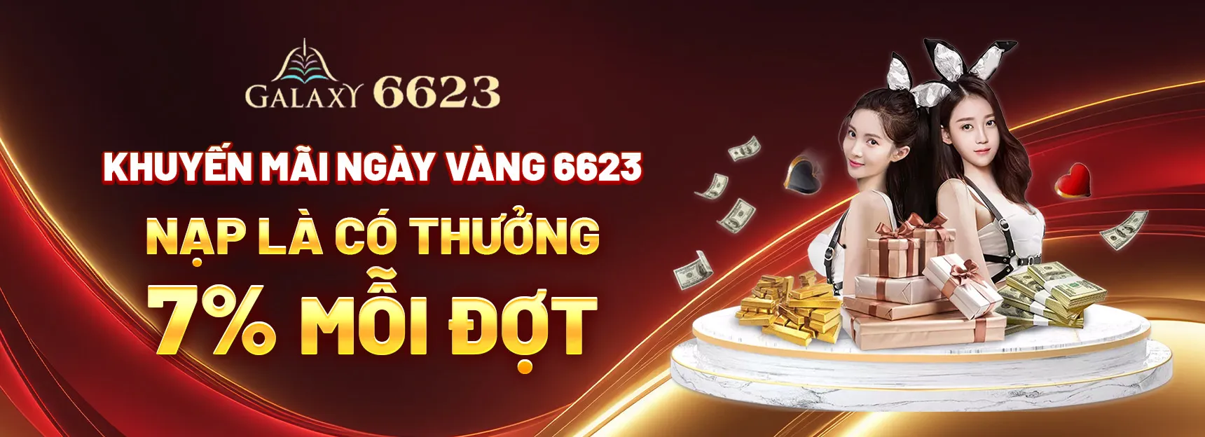 Khuyến Mãi Ngày Vàng 6623 – Nạp Là Có Thưởng 7% Mỗi Đợt