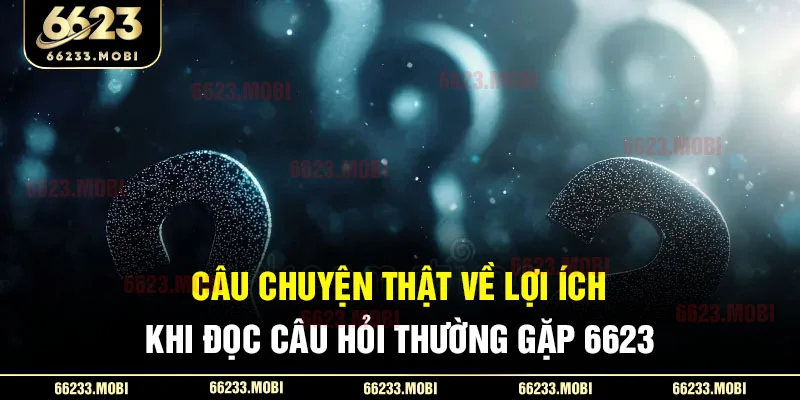 Câu chuyện thật về lợi ích khi đọc câu hỏi thường gặp về 6623